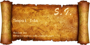 Sepsi Ida névjegykártya