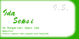 ida sepsi business card